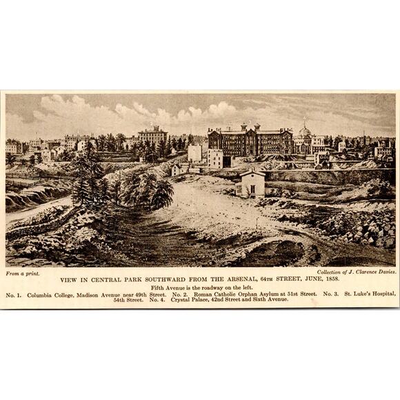 None and/or Unknown Other - View In Central Park Southward From Arsenal 1915 Fifth Avenue NY Picture SAI9-1